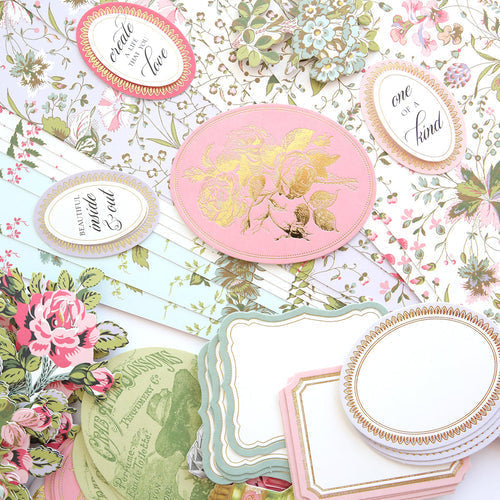 layers, embellishments and sentiments from the mirror card kit