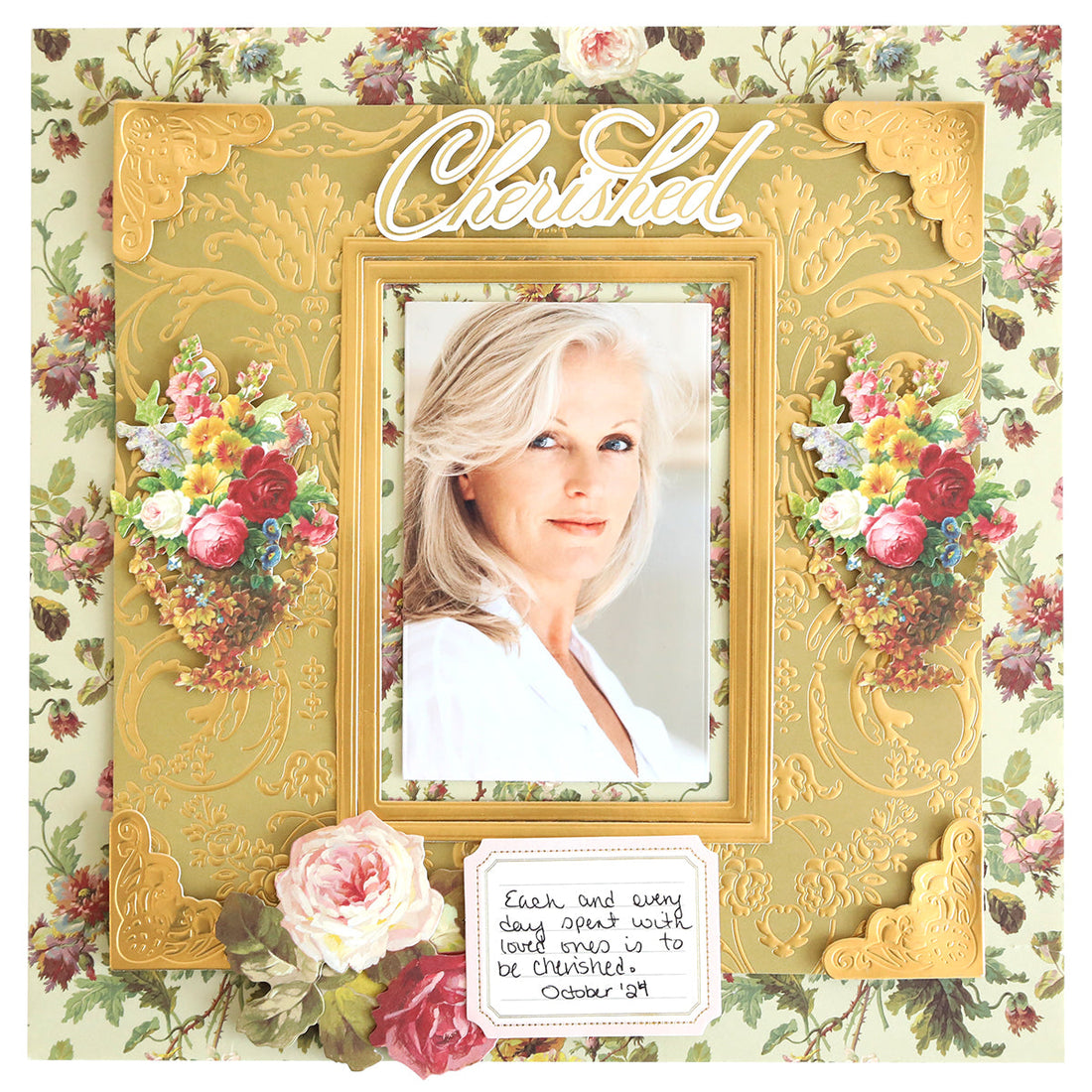 Layered scrapbook page with the new Tonal Cardstock