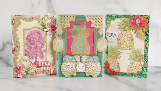 Rose and Pineapple Gilded Hot Foil Plates- Made Easy