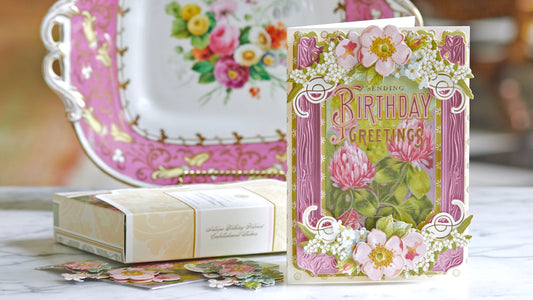 Antique Birthday Postcard Embellishment Stickers- Made Easy