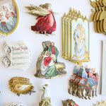 a collection of religious ephemera stickers