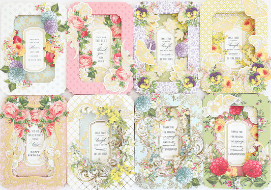 Montage of tunnel cards in various pastel colors