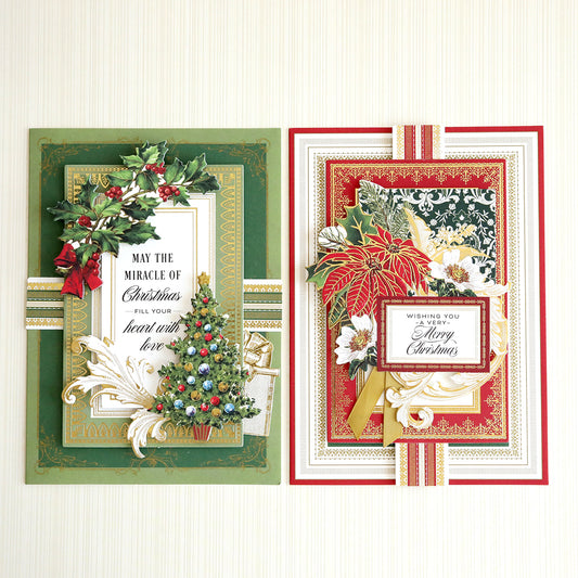 Holiday cards made with the Christmas Greetings Cardmaking Kit