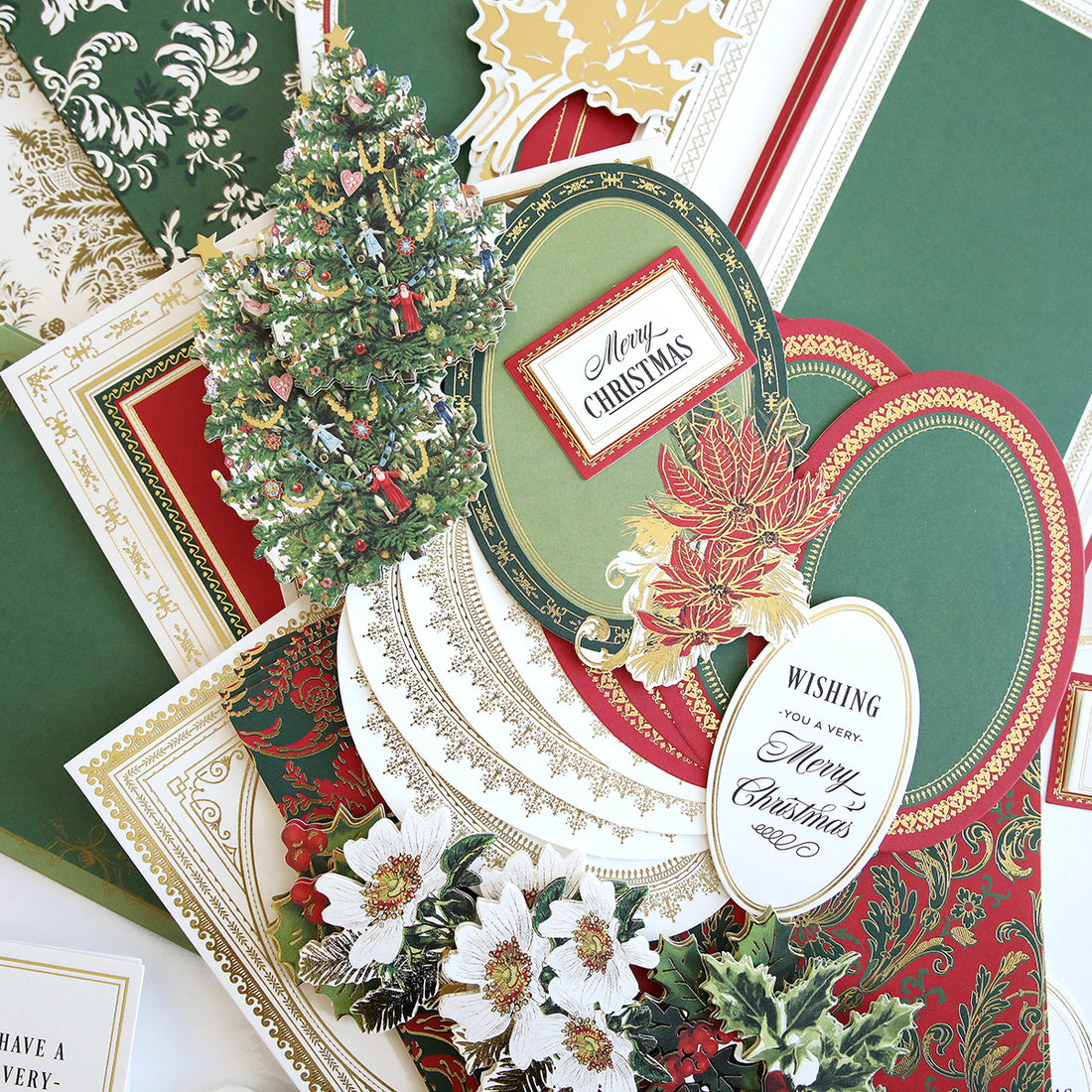 Layers, embellishments, sentiments and more from the Christmas Greetings Card Making Kit