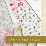 patterns of vellum with the title End of Year Sale