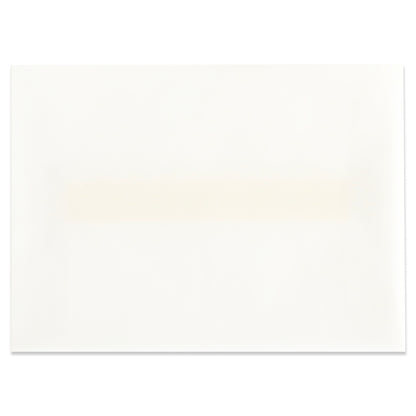 A blank white rectangular card with a subtle cream-colored band across the center—ideal for pairing with elegant invitations or slipping into 10 Pack Vellum A6 Envelopes (4.75″ x 6.5″) for a polished and refined presentation.