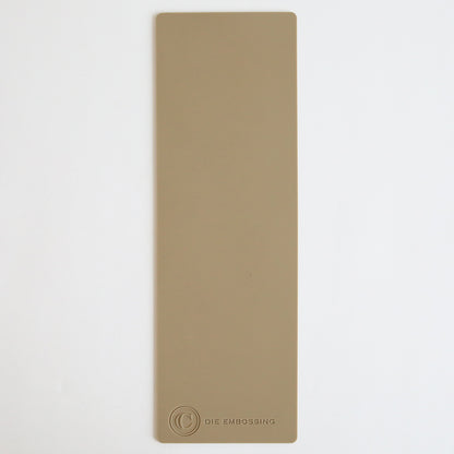 The Empress Mini 13" Full Plate Set includes a rectangular, beige embossing mat with rounded corners and "DIE EMBOSSING" embossed in one corner, ideal for use with Empress Mini Machine plates and other embossing plates.