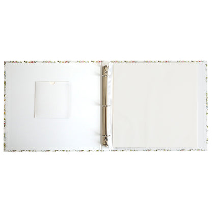 The Crop at Home 4 Scrapbook Album features a floral border, spacious 12x12 pages, and a left-side pocket—ideal for adding page protectors and preserving cherished memories.