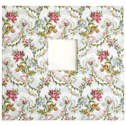 The Crop at Home 4 Scrapbook Album features a floral-patterned cover with a central square cutout, revealing a plain off-white backdrop—ideal for showcasing memories in a 12x12 layout.