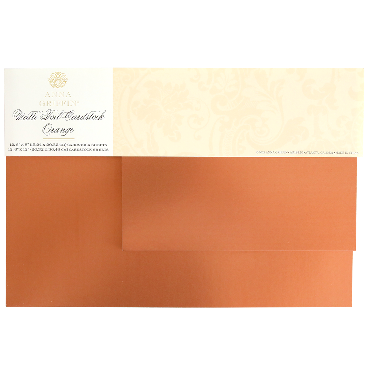 Luxury Matte Foil Cardstock Orange
