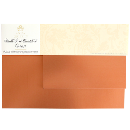 Luxury Matte Foil Cardstock Orange