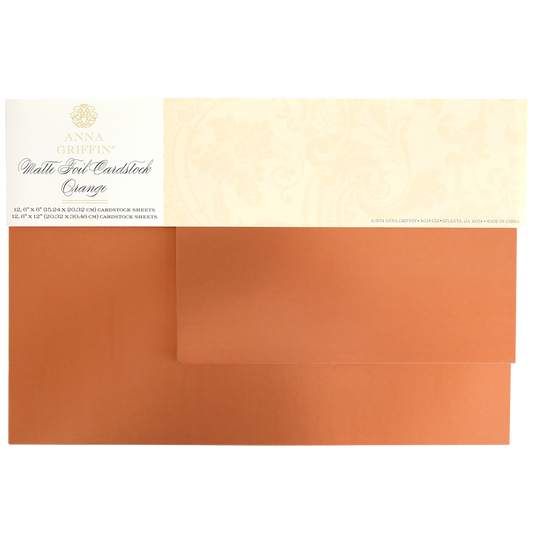 Luxury Matte Foil Cardstock Orange