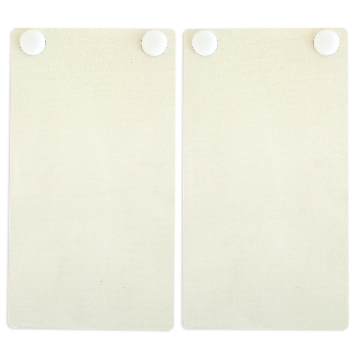 Set of 2 Empress Gild Top Plates—rectangular clear adhesive sheets with white round pads at each top corner, shown side by side on a plain background—perfect replacement for your Hot Foil Machine.