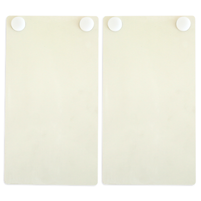 Set of 2 Empress Gild Top Plates—rectangular clear adhesive sheets with white round pads at each top corner, shown side by side on a plain background—perfect replacement for your Hot Foil Machine.