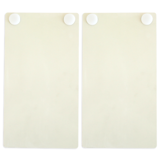 Set of 2 Empress Gild Top Plates—rectangular clear adhesive sheets with white round pads at each top corner, shown side by side on a plain background—perfect replacement for your Hot Foil Machine.