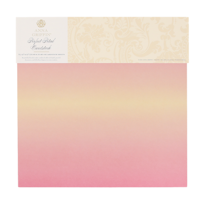 A square ombré cardstock in pink and yellow with floral patterns—Perfect Petal Double Sided 12 x 12 Cardstock, perfect for stylish card making.