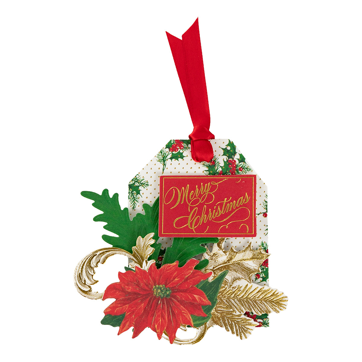 Add festive flair to your crafts with the Christmas Grace Advent Calendar, featuring red flowers, green leaves, a red ribbon, and “Merry Christmas” in gold script.