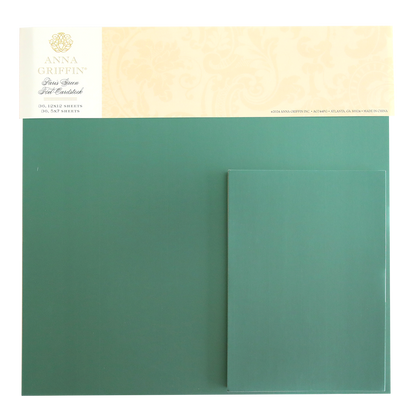 Foil Matte Cardstock - Paris Green by Anna Griffin includes one large matte foil sheet and one smaller sheet, shown against a plain background.