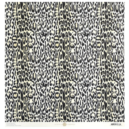 Black and white leopard print pattern on Animal Print 12x12 Cardstock.