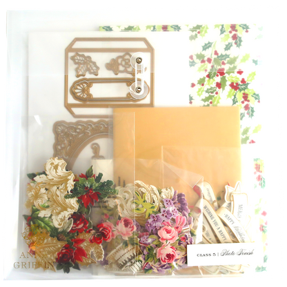 A gift bag filled with a variety of Anna Griffin's Photo Finish Easel Card Materials and Dies, perfect for creating a memorable mail experience.