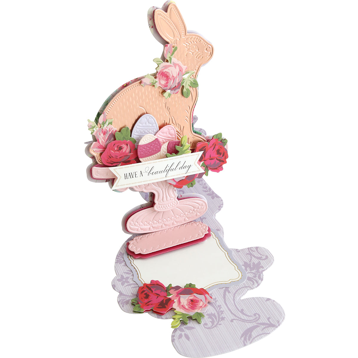 A 3D Bunny Easel Dies, perfect for Easter or baby showers.