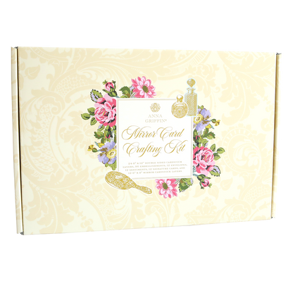 The "Mirror Card Craft Box" from Anna Griffin, adorned with a floral design, includes exquisite foil embellishment stickers to enhance your creations.