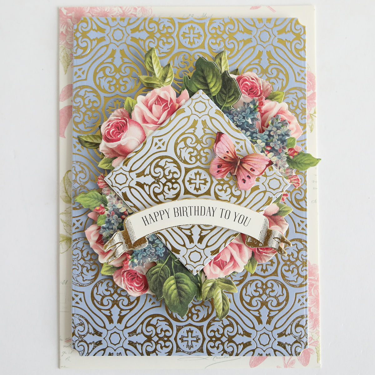 The Color Drenched Cardstock French Blue adds elegance to birthday cards with its double-sided blue design—ideal for card making, scrapbooking, or decorative projects.