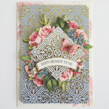 The Color Drenched Cardstock French Blue adds elegance to birthday cards with its double-sided blue design—ideal for card making, scrapbooking, or decorative projects.