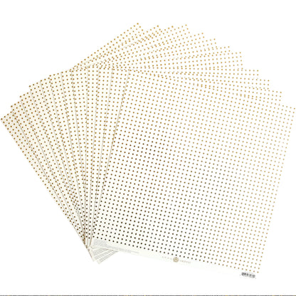A stack of Anna Griffin Ivory Foil Diamonds 12x12 cardstock, single-sided, pack of 12 sheets.