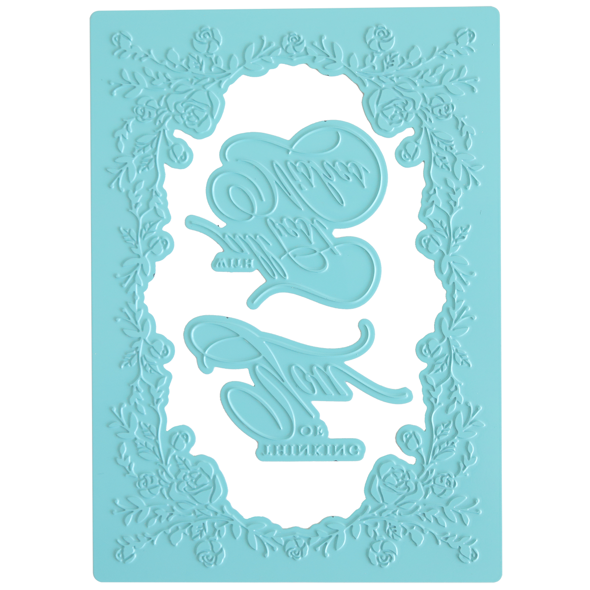 The Gilded Rose Frame and Sentiment Hot Foil Plates feature a floral border and cursive script, perfect for adding decorative touches to baked goods, crafts, or handmade cards.