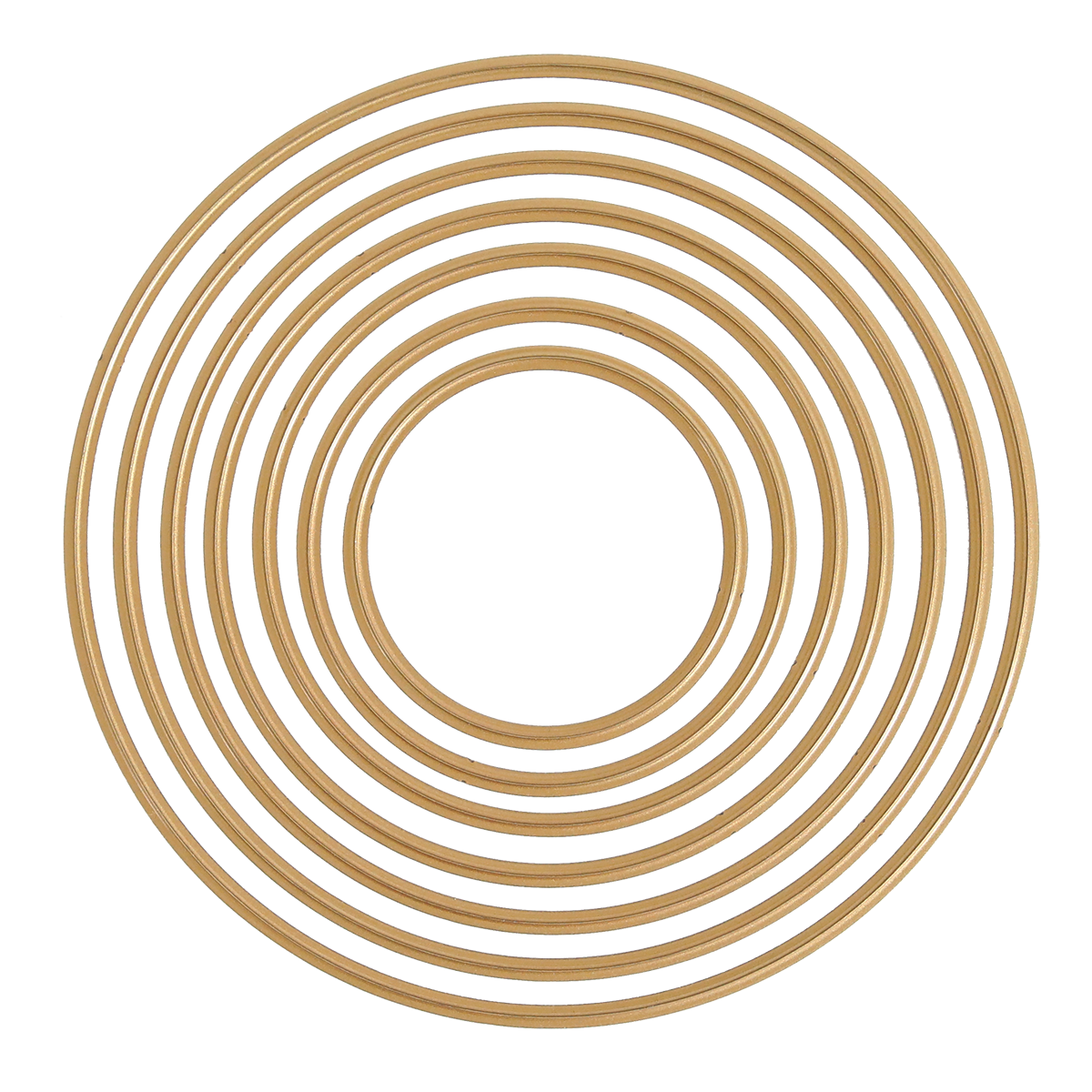 The Concentric Circle Dies feature eight concentric rings, ideal for layered designs or pairing with circle dies in craft projects. Displayed on a white background, they're perfect for adding dimension to your creations.