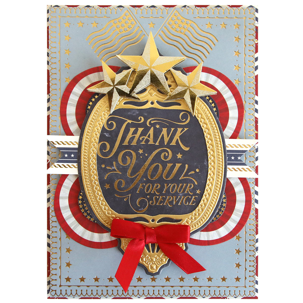 Gilded Patriotic Frame and Sentiment Hot Foil Plates – Anna
