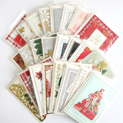 An Assorted 3D Premade Christmas Cards assortment on a white surface.