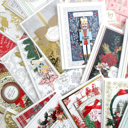 A festive assortment of Assorted 3D Premade Christmas Cards featuring nutcrackers, perfect for the Christmas season.