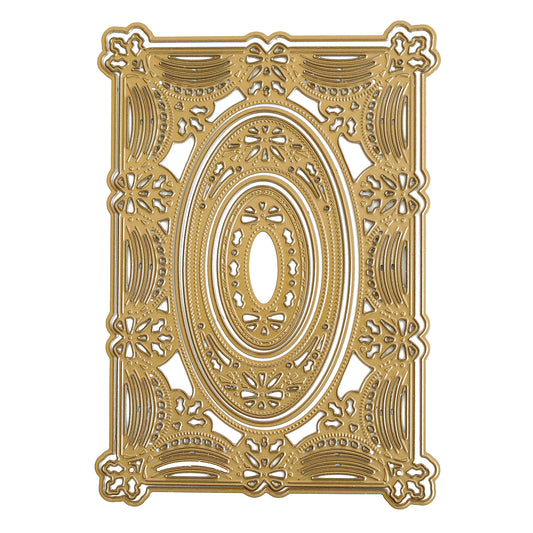 A luxury Anna Griffin Christmas Wishes 3D Concentric Dies frame on a white background, perfect for Christmas cards.