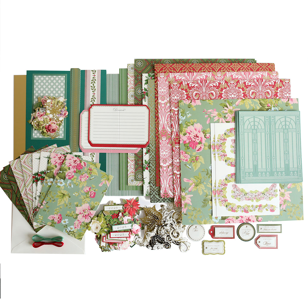 Discover Anna Griffin | Create 2025—an assortment of patterned papers, floral embellishments, envelopes, metal accents, and labels. Perfect for experimenting with new crafting techniques or preparing for your next papercrafting event.