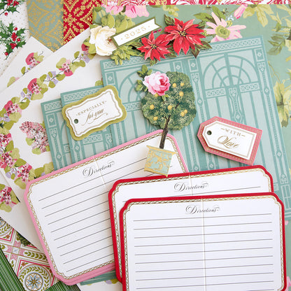 Anna Griffin | Create 2025 offers assorted decorative stationery for papercrafting, including "Directions" cards, floral paper, tags with "For you" and "With Love," plus a card labeled "2023.
