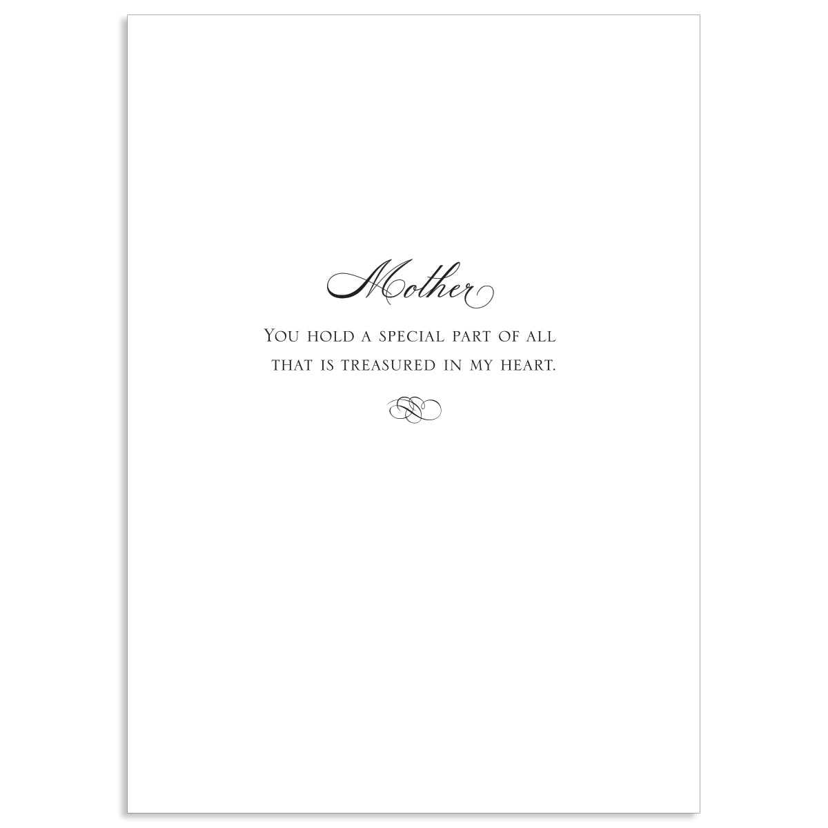 The Faded Rose Mother's Day Card features the word "Mother" in elegant gold foil and the message, "You hold a special part of all that is treasured in my heart," and comes with a beautifully printed lined envelope.