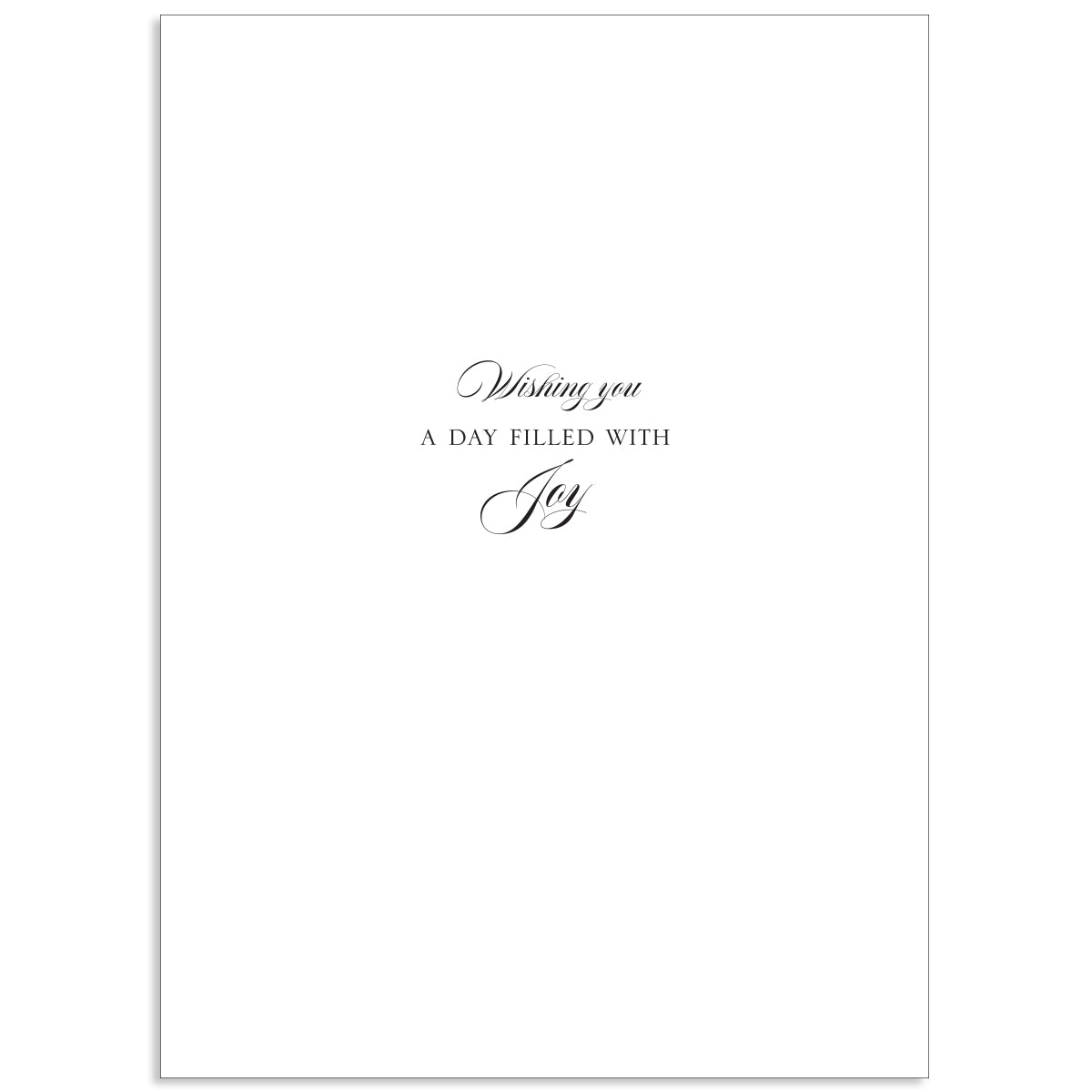 The Wildflower Meadow Happy Mother's Day Card features an elegant, scripted message: "Wishing you a day filled with joy." Its interior sentiment stands out brilliantly and comes with a sophisticated printed lined envelope.