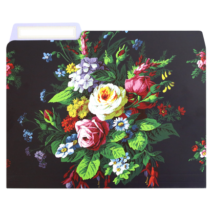 An Astrid Floral File Folder containing 12 standard size folders and 3 tab dividers.