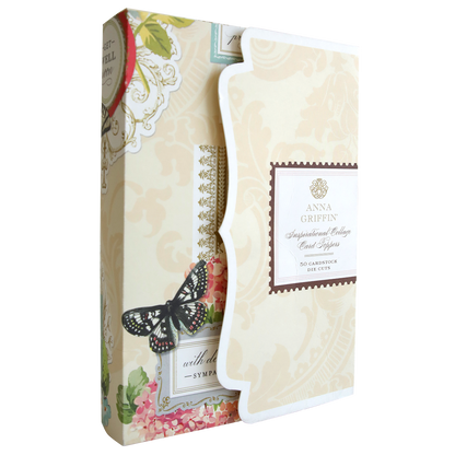 Elegant handmade Inspirational Collage Card Toppers with floral designs and a butterfly motif.