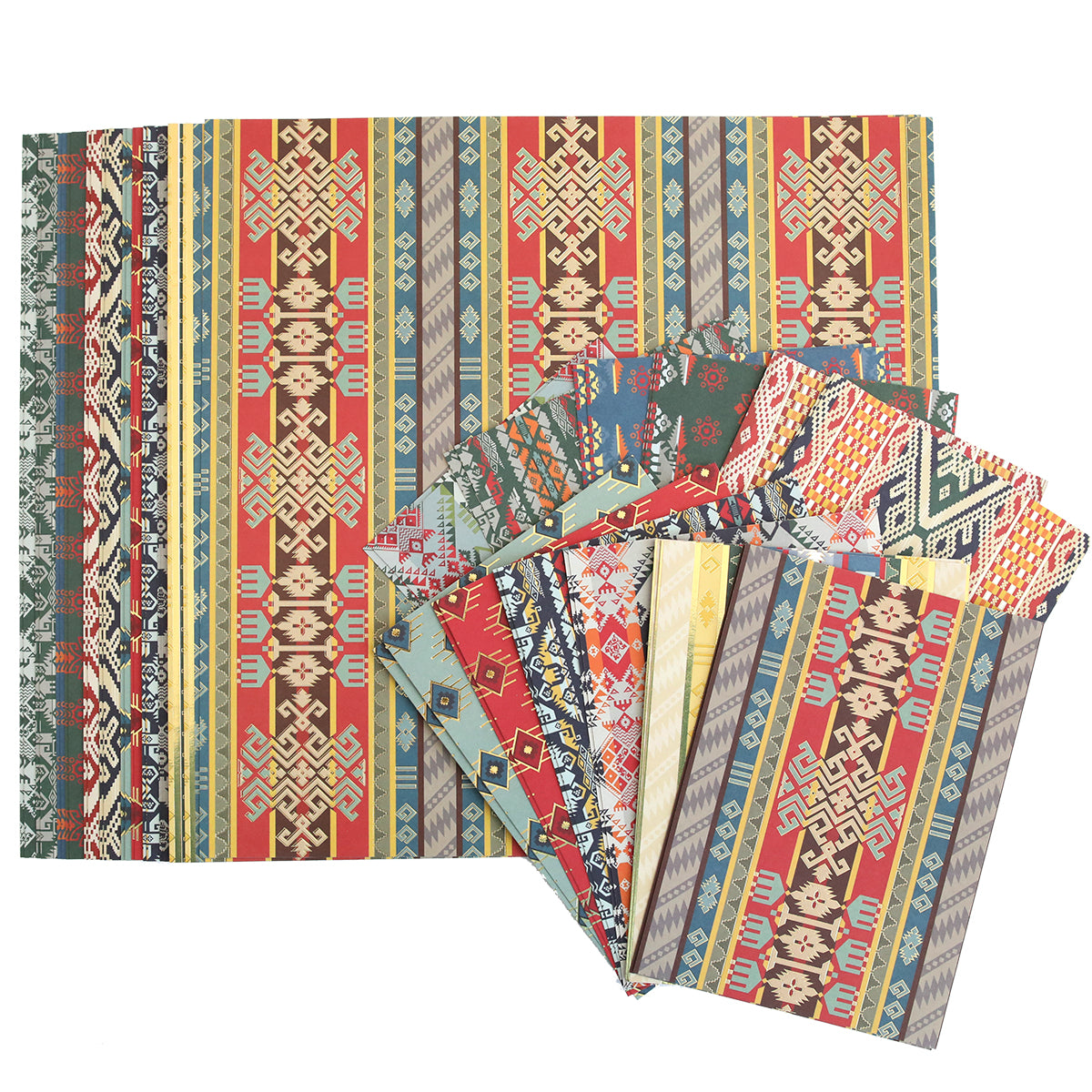 A set of Lomasi Cardstock Collection notebooks with a pattern on them.