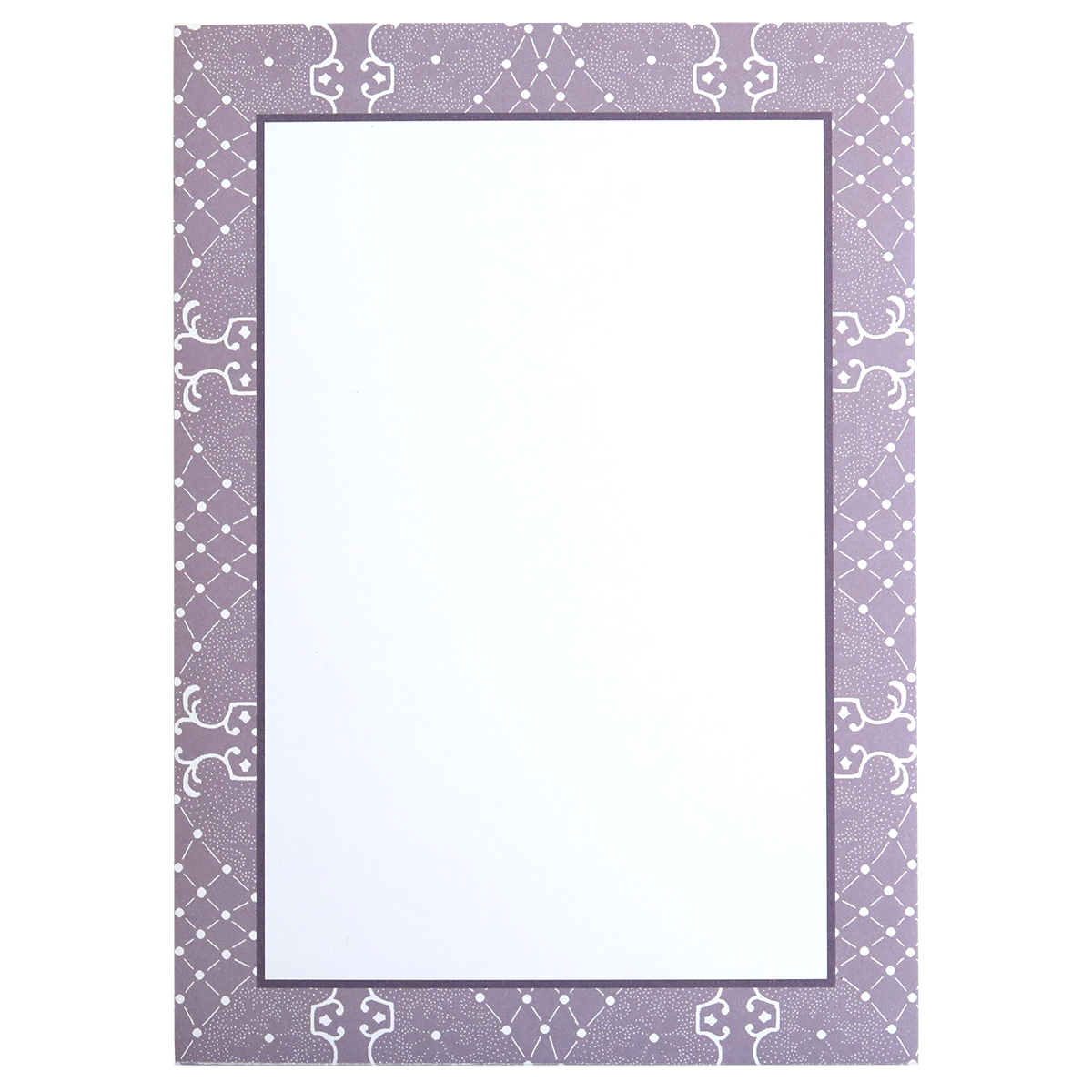 Rectangular Astrid Note Pad Set with a geometric pattern border and note pad size.