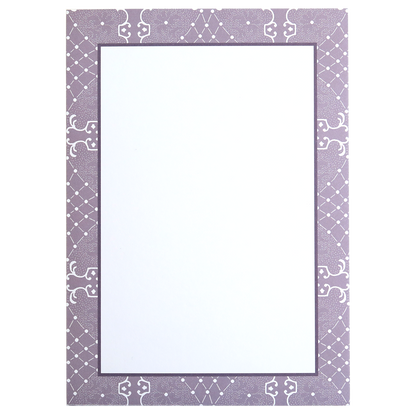 Rectangular Astrid Note Pad Set with a geometric pattern border and note pad size.