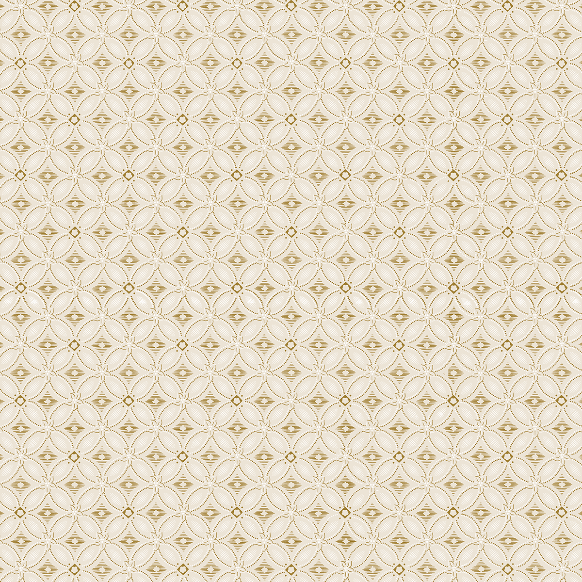 12x12 Faded Rose Floral Stripe Text Paper (5 sheets) features a seamless beige and gold geometric pattern with circles and diamond shapes on a light background, perfect for double-sided text or archival projects.