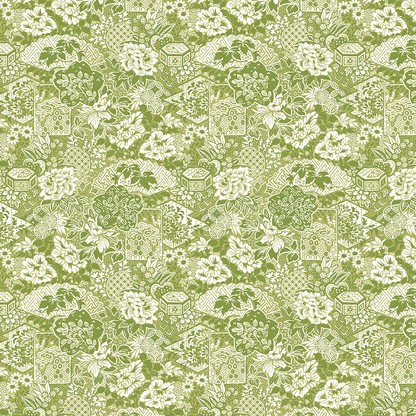 The 12x12 Lian Main Floral Green Cardstock (5 sheets) features seamless white floral and geometric patterns on a green background—perfect for double-sided projects or archival use.