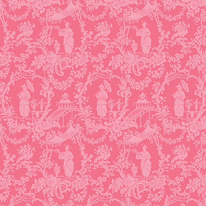 Seamless green pagoda pattern from the 12x12 Lian Pagodas Green Cardstock pack (5 sheets), perfect for crafting or archiving, with double-sided cardstock featuring people, foliage, flowers, and architectural elements in a repeating design.
