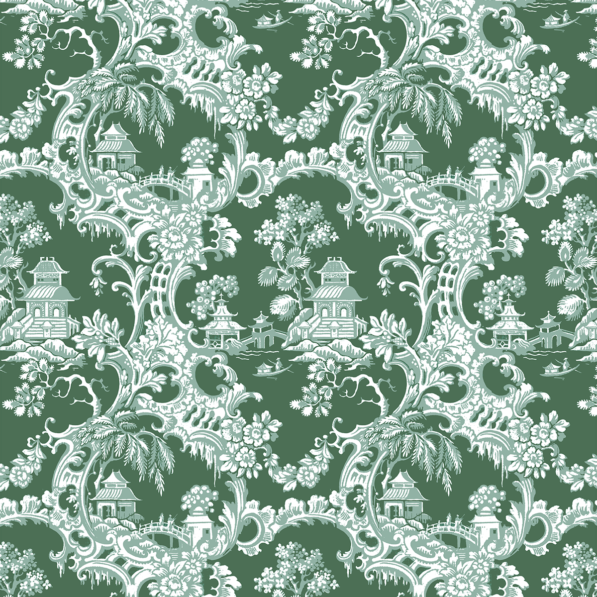 12x12 Lian Floral Branches Pink Text Paper (5 sheets) features ornate floral designs and traditional scenes, inspired by the Lian collection—perfect for archival use.