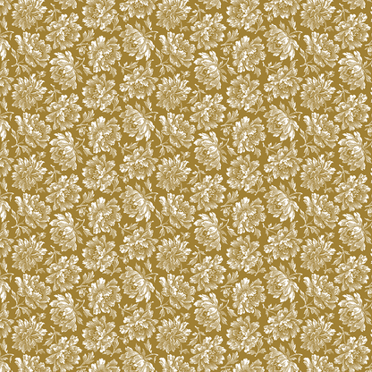 Seamless floral pattern with white flowers and leaves on a muted green background, perfect for the 12x12 Francesca Main Floral Green Cardstock (5 sheets).