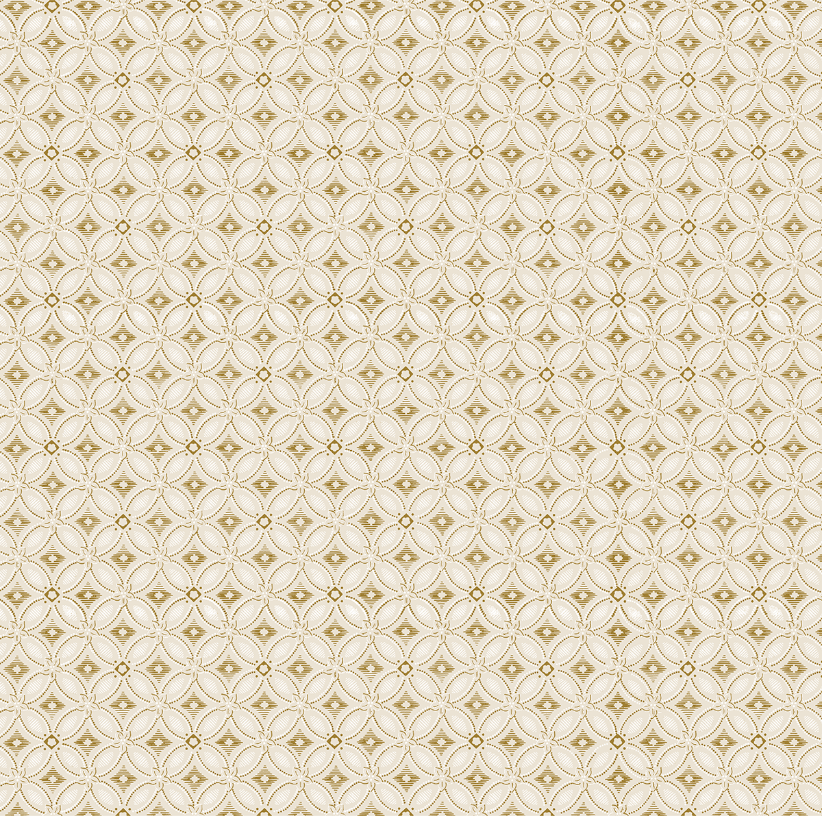 Tufted blue seamless geometric pattern with interlocking circles and central dots, ideal for archival or double-sided text use. From the Francesca collection: 12x12 Francesca Tufted Blue Text Paper, 5 sheets.